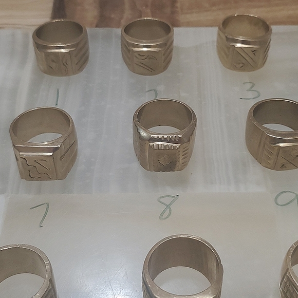 Stamped 18K Gold Heavy Ring(s) | Size 20mm or 10.5 - Picture 5 of 11